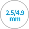Part Size (2.4mm/4.9mm)